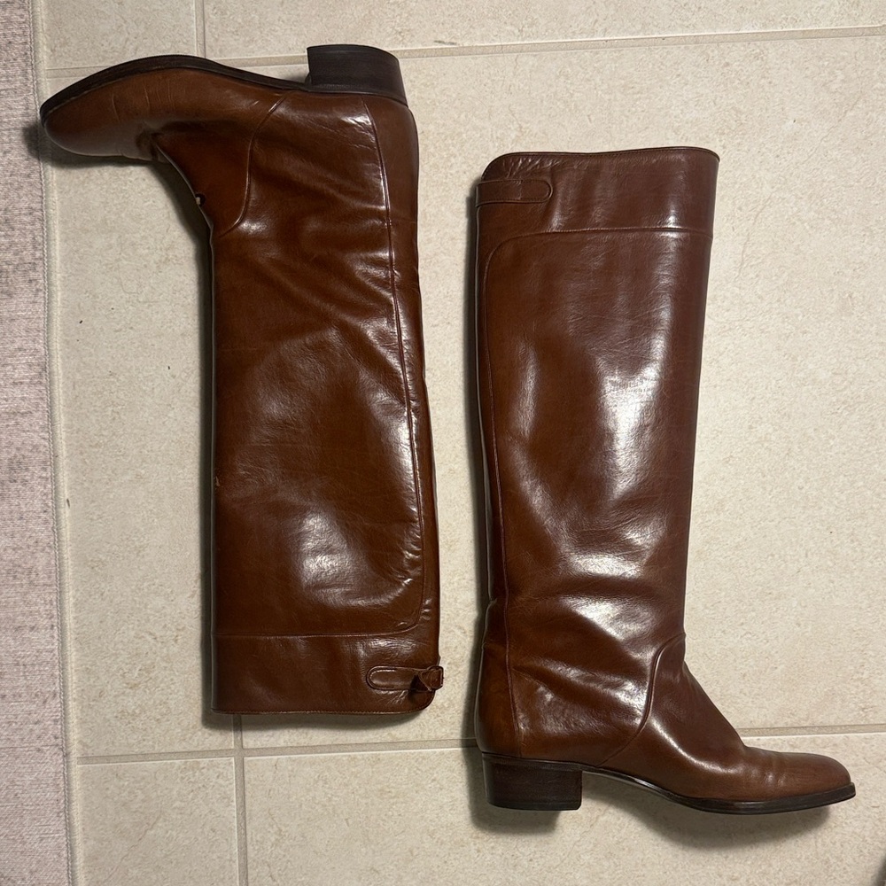 Gucci Leather Riding Boots